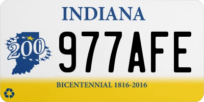 IN license plate 977AFE