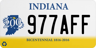 IN license plate 977AFF