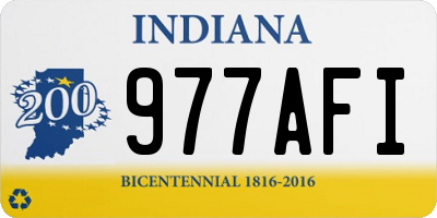 IN license plate 977AFI