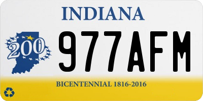 IN license plate 977AFM