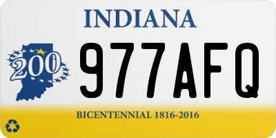 IN license plate 977AFQ