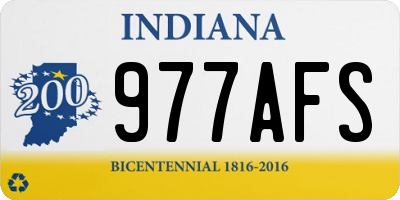 IN license plate 977AFS