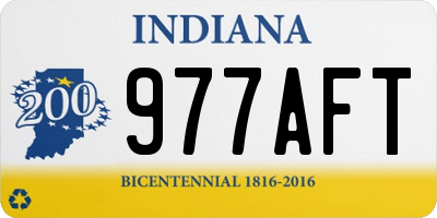 IN license plate 977AFT