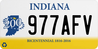 IN license plate 977AFV