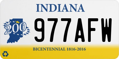 IN license plate 977AFW