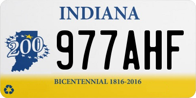 IN license plate 977AHF