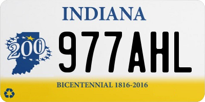 IN license plate 977AHL