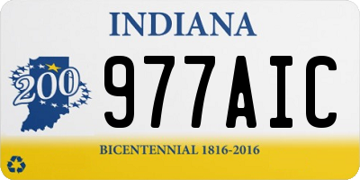 IN license plate 977AIC