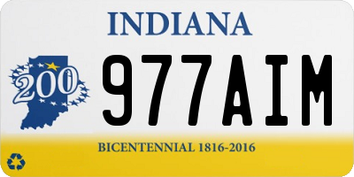 IN license plate 977AIM