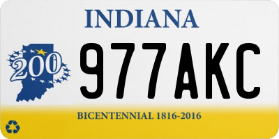 IN license plate 977AKC