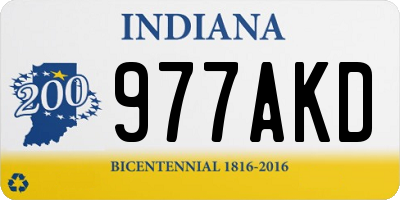 IN license plate 977AKD