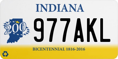 IN license plate 977AKL