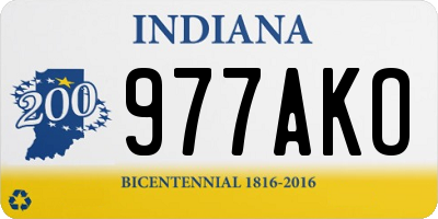 IN license plate 977AKO