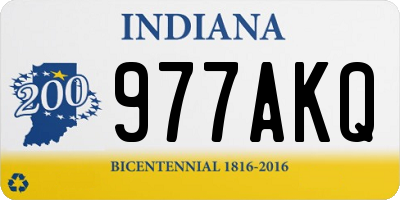 IN license plate 977AKQ