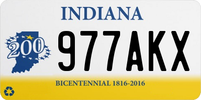 IN license plate 977AKX