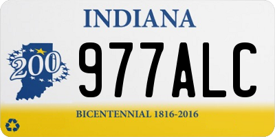 IN license plate 977ALC