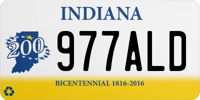 IN license plate 977ALD