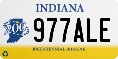 IN license plate 977ALE