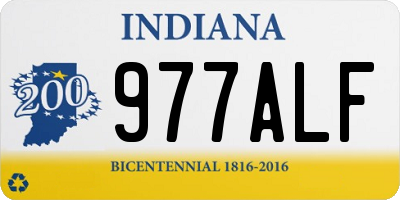 IN license plate 977ALF
