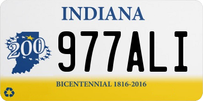 IN license plate 977ALI