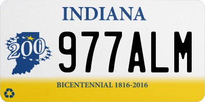 IN license plate 977ALM