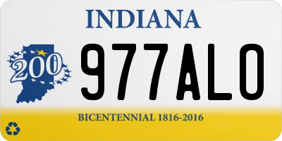 IN license plate 977ALO