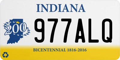 IN license plate 977ALQ