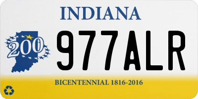 IN license plate 977ALR