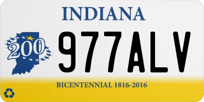 IN license plate 977ALV