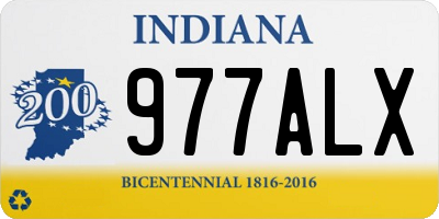 IN license plate 977ALX