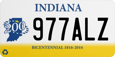 IN license plate 977ALZ