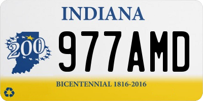 IN license plate 977AMD