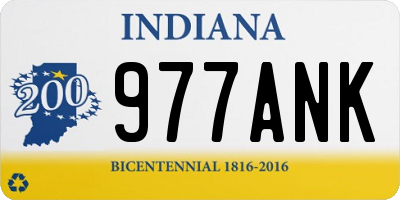 IN license plate 977ANK