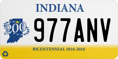 IN license plate 977ANV