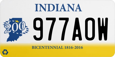 IN license plate 977AOW