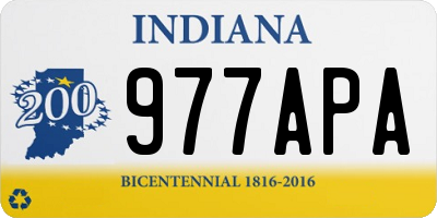 IN license plate 977APA