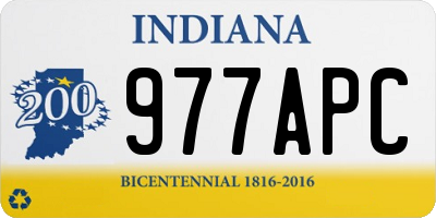 IN license plate 977APC