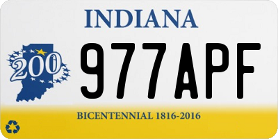 IN license plate 977APF