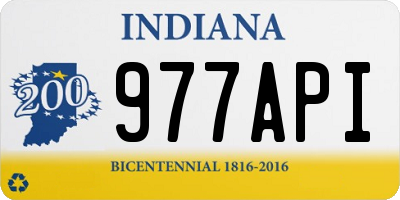 IN license plate 977API