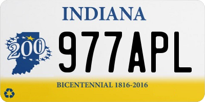 IN license plate 977APL