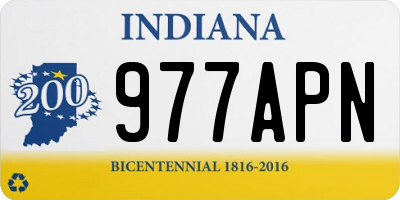IN license plate 977APN