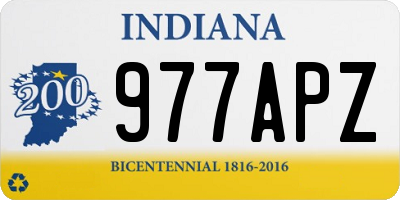 IN license plate 977APZ