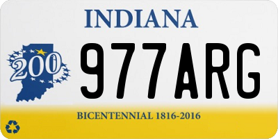 IN license plate 977ARG