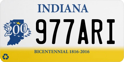 IN license plate 977ARI
