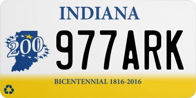 IN license plate 977ARK