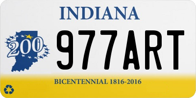 IN license plate 977ART