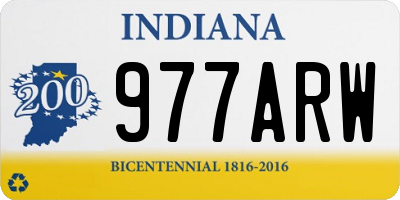 IN license plate 977ARW
