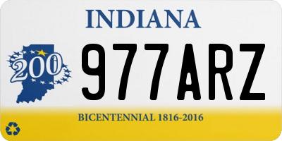IN license plate 977ARZ