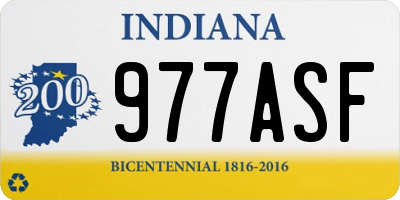 IN license plate 977ASF