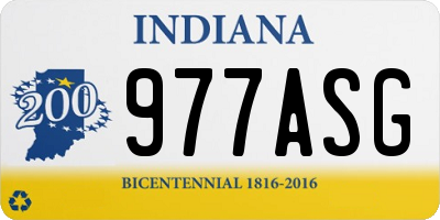 IN license plate 977ASG